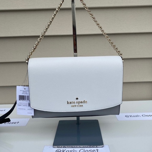 Kate Spade Carson Crossbody Purse Convertible Shoulder Bag Nimbus Grey - Picture 10 of 12